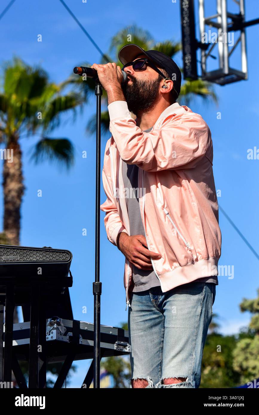 Capital Cities sul palco del BeachLife Festival di Redondo Beach, California. Foto Stock