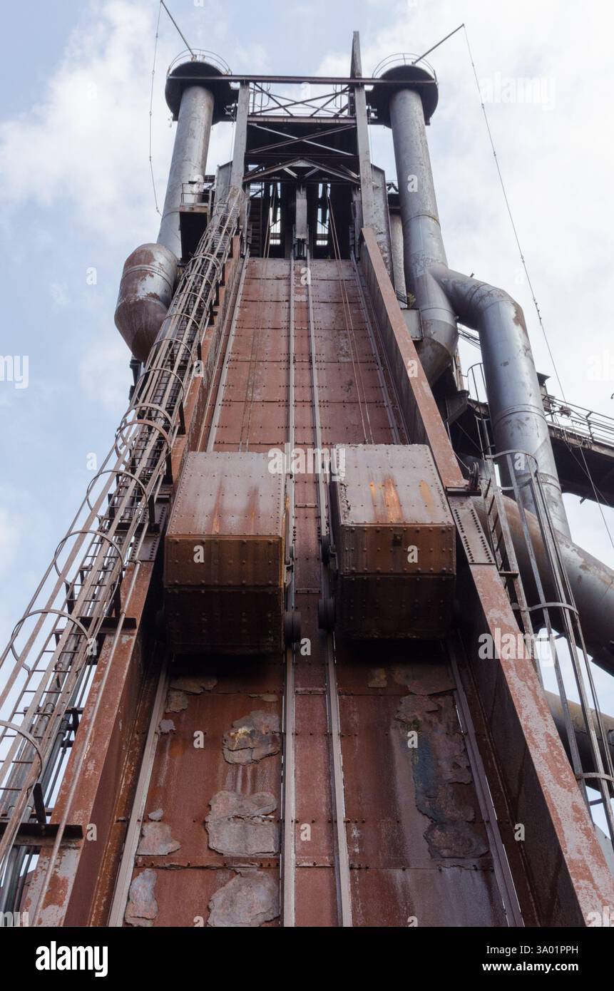 La Carrie Furnace fu dismessa, abbandonata e demolita a Rankin, Pennsylvania Foto Stock La Carrie Furnace fu dismessa, abbandonata e demolita a Rankin, Pennsylvania Foto Stock