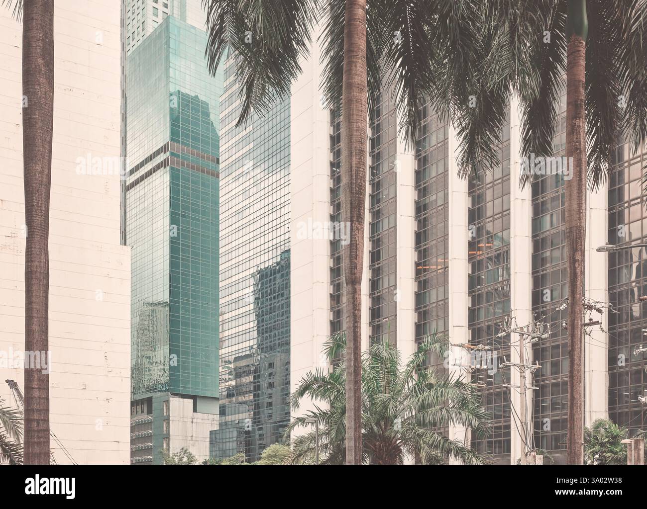 Sfondo urbano, colori applicati, Manila, Filippine. Foto Stock