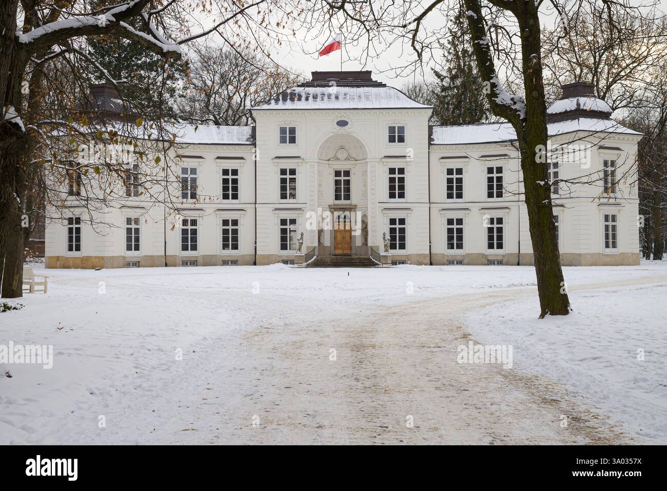 Palazzo Myslewicki nel Parco Lazienki, Varsavia, Polonia. Foto Stock