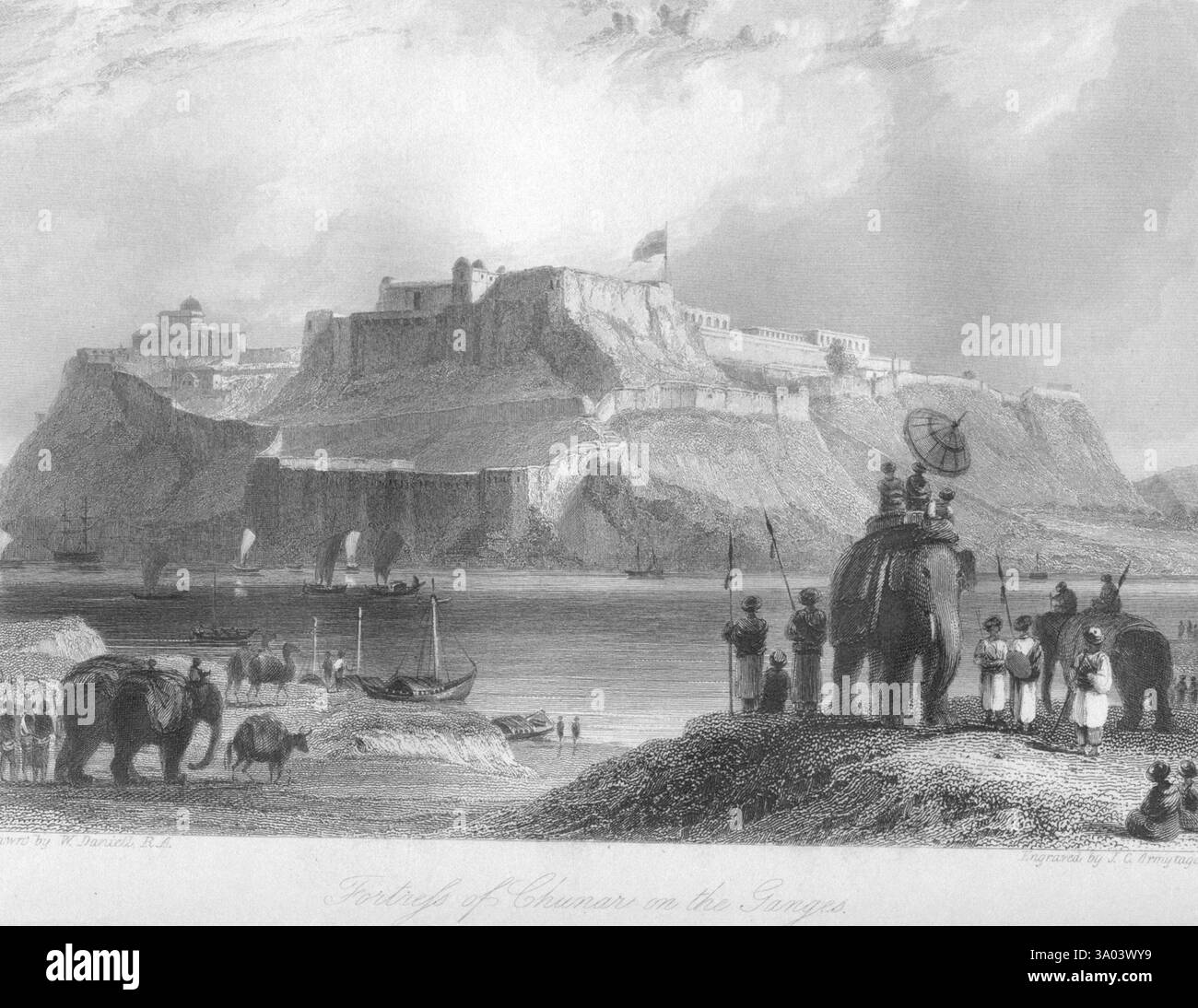 Fortezza di Chunar sul Gange, India, Asia Foto Stock