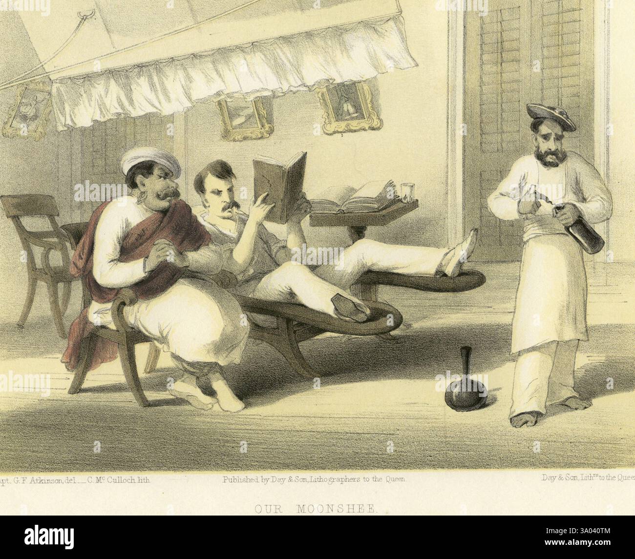 Immagini coloniali indiane, il nostro moonshee, India, Asia Foto Stock