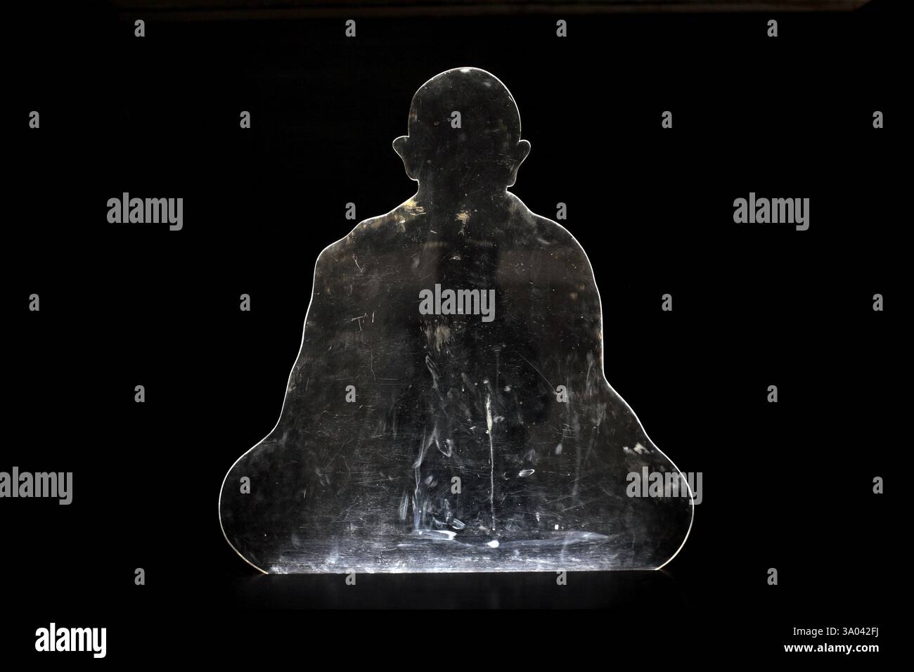 Tagliato fuori dal Mahatma Gandhi in Sabarmati Ashram ad Ahmedabad, Gujarat, India NO MR Foto Stock