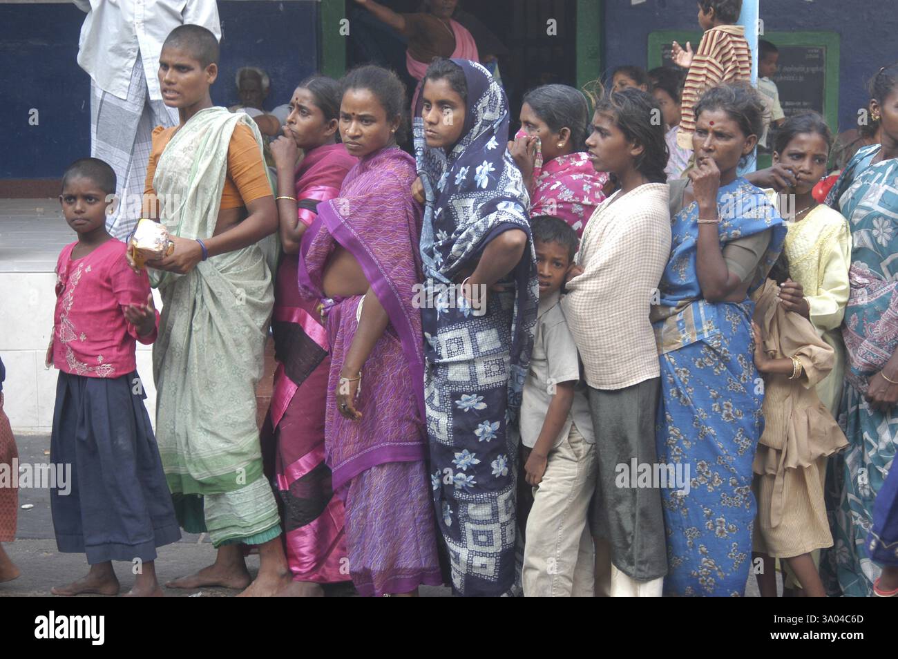 Danni, catastrofe naturale terremoto dello tsunami sul fondo del mare, Nagapattinum, Velankanni, Tamil Nadu, Oceano Indiano, India - 27 dicembre 2004 Foto Stock