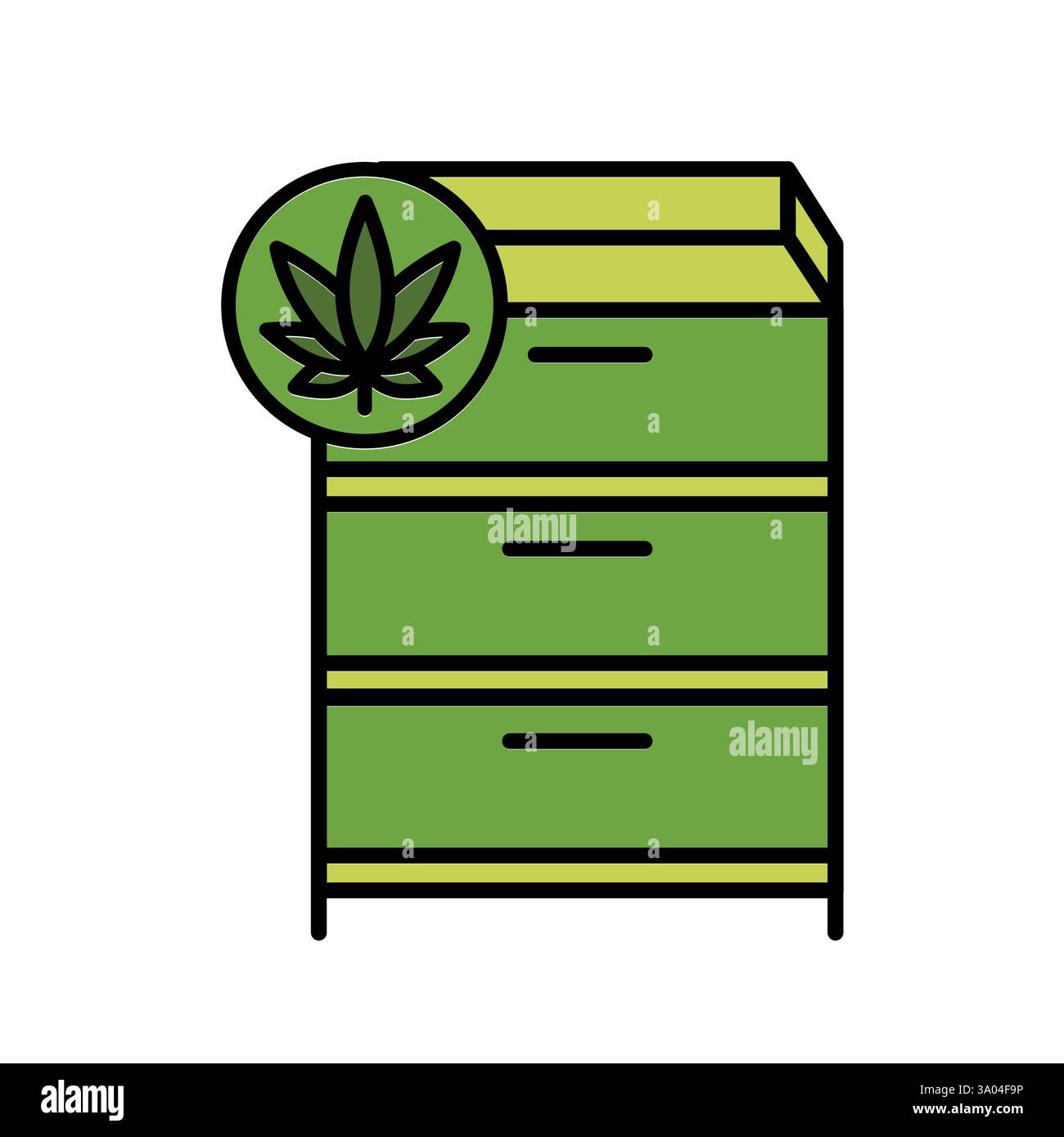 Mobili in canapa colore linea icona. Elemento isolato vettoriale. Traccia modificabile. Illustrazione Vettoriale