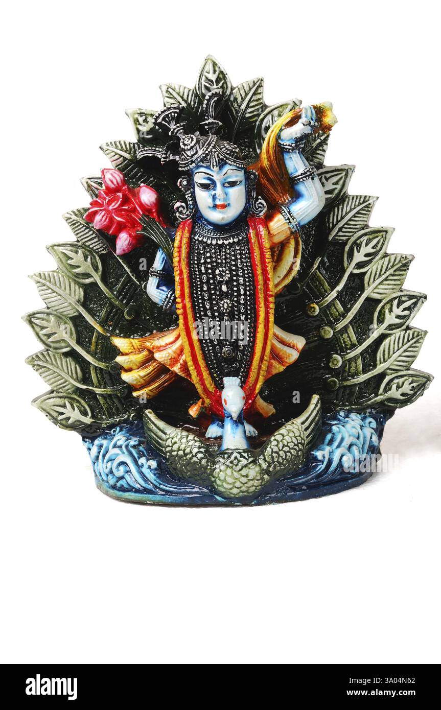 Statua di argilla del signore shrinathji Foto Stock