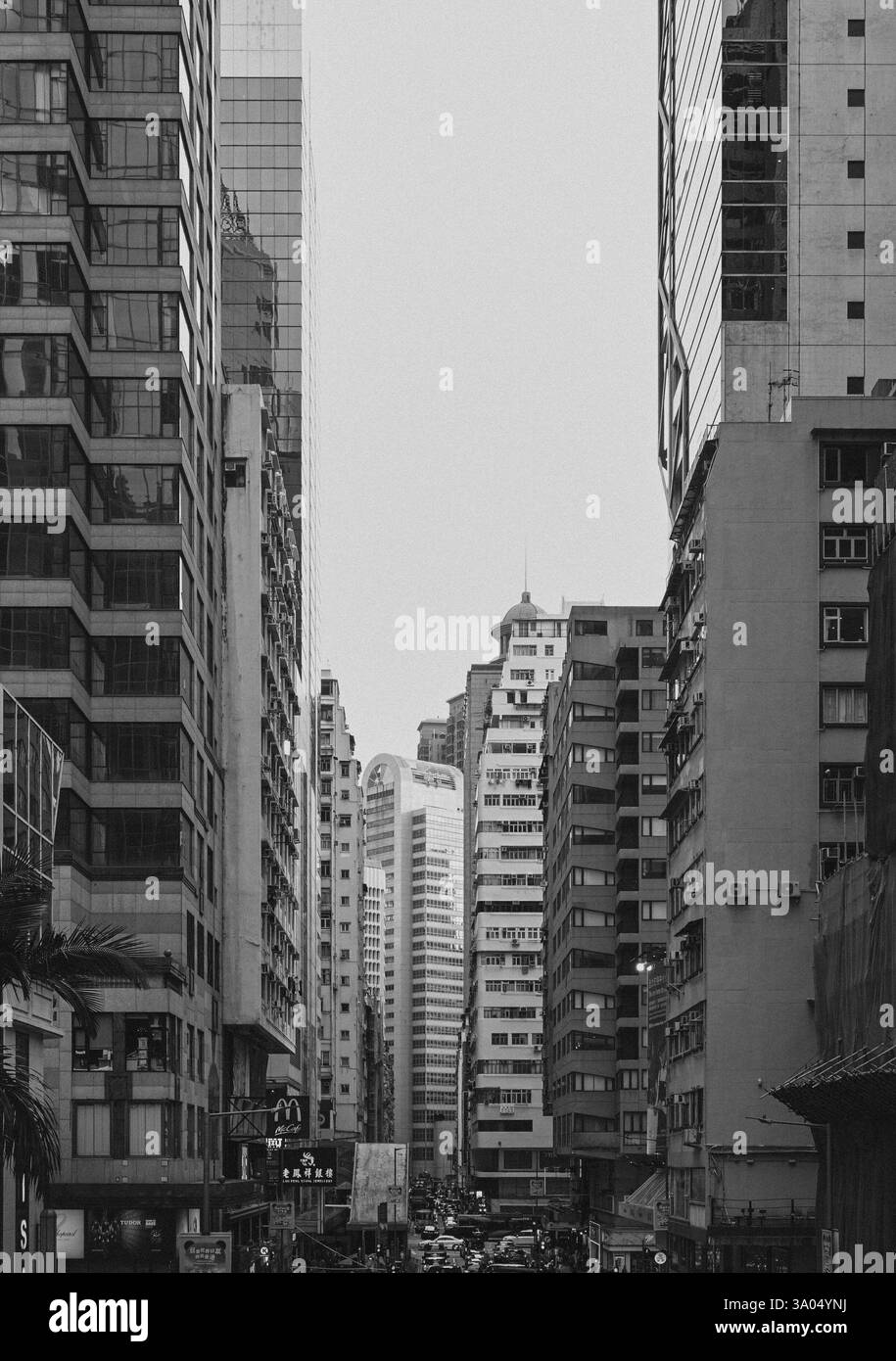 Complesso residenziale di architettura urbana di Hong Kong Foto Stock
