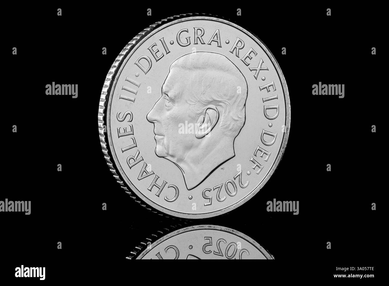 2025 Regno Unito Re Carlo III Ten Pence Coin Foto Stock