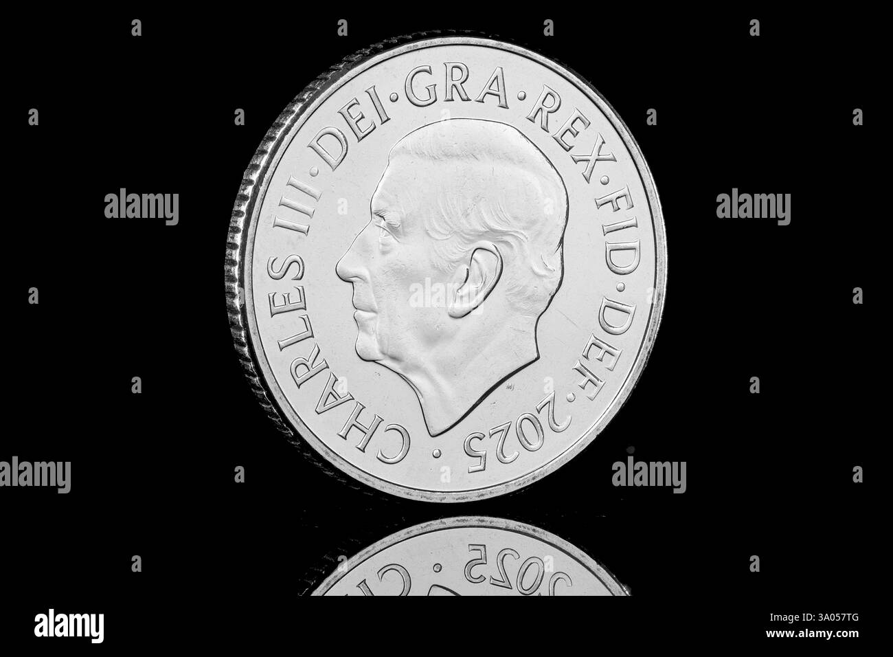 2025 Regno Unito Re Carlo III Ten Pence Coin Foto Stock