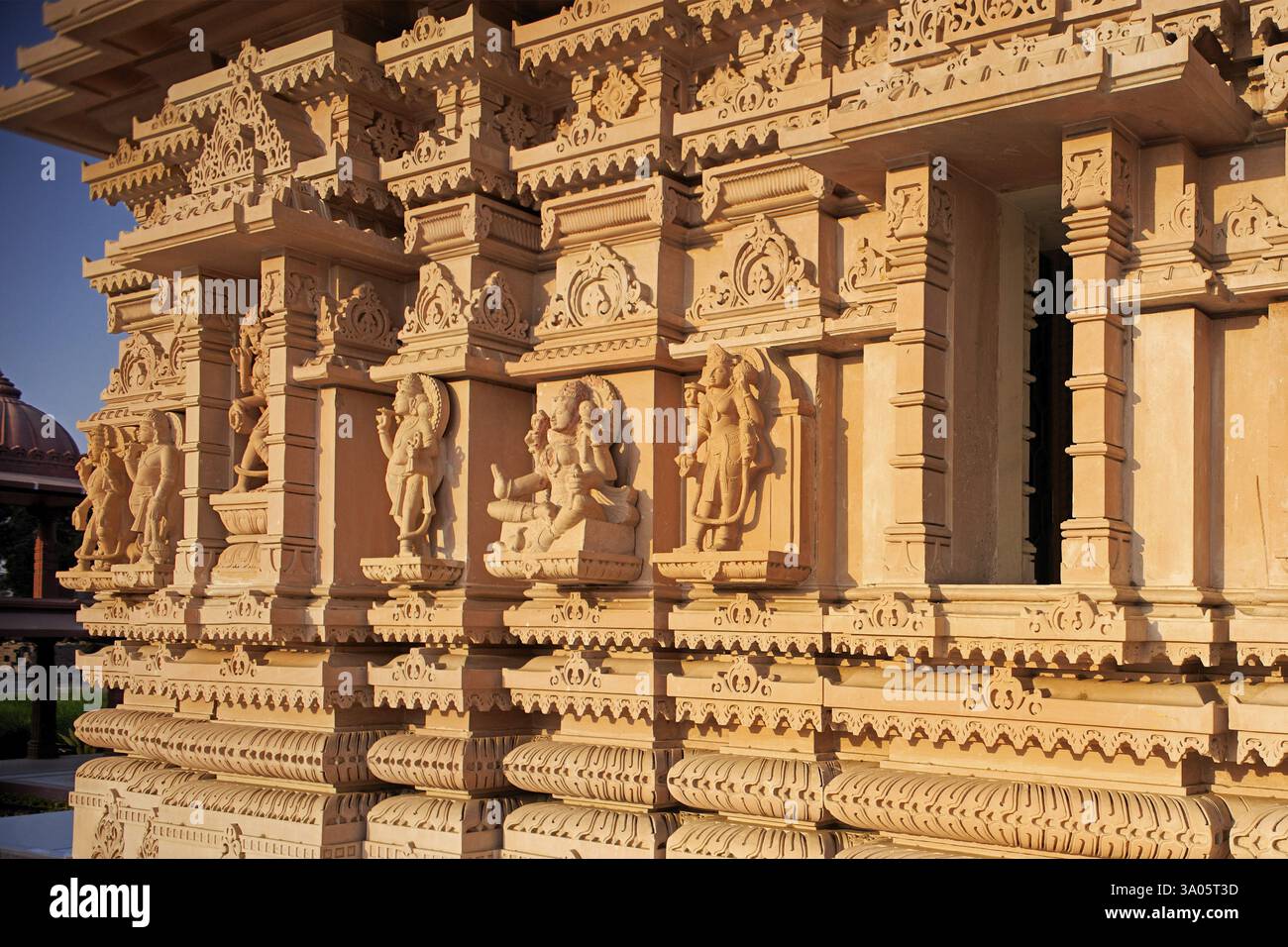Tempio BAPS Swaminarayan, distretto di Bhavnagar, Gujarat, India, Asia Foto Stock