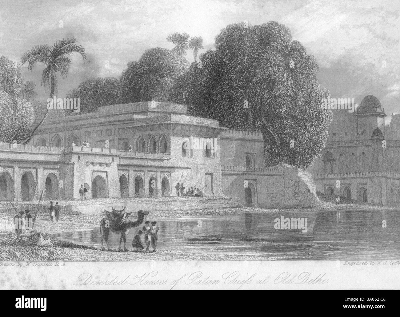 Case deserte dei capi Patan a Old Delhi, India, Asia Foto Stock