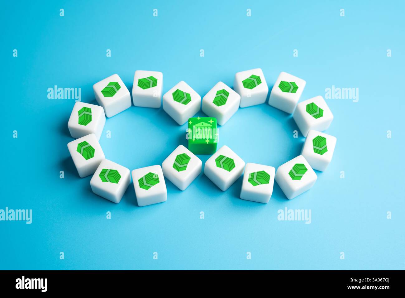 La banca e la circolazione di denaro. Gestire il flusso di cassa, i prestiti e la stabilità economica. Facilitare transazioni, investimenti, risparmi e poli monetari Foto Stock