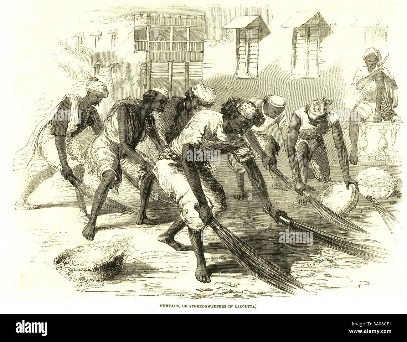 Mehtah's o spazzatrici di strada a Calcutta Kolkata, Bengala occidentale, India, Asia Foto Stock