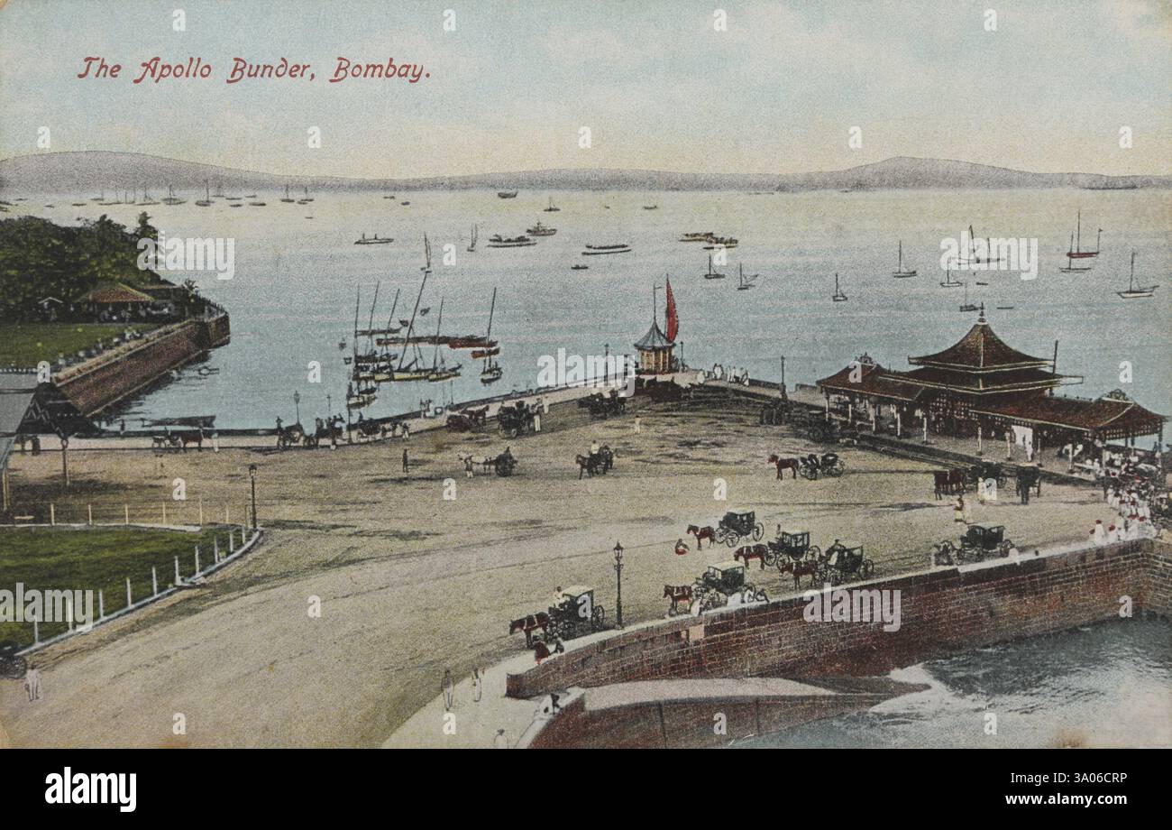 Apollo Bunder, Old Bombay Mumbai, Maharashtra, India, Asia Foto Stock