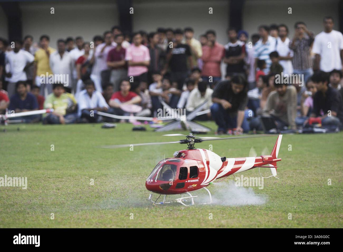 Modello di elicottero realizzato da iit, Powai, Bombay Mumbai, Maharashtra, India, Asia Foto Stock