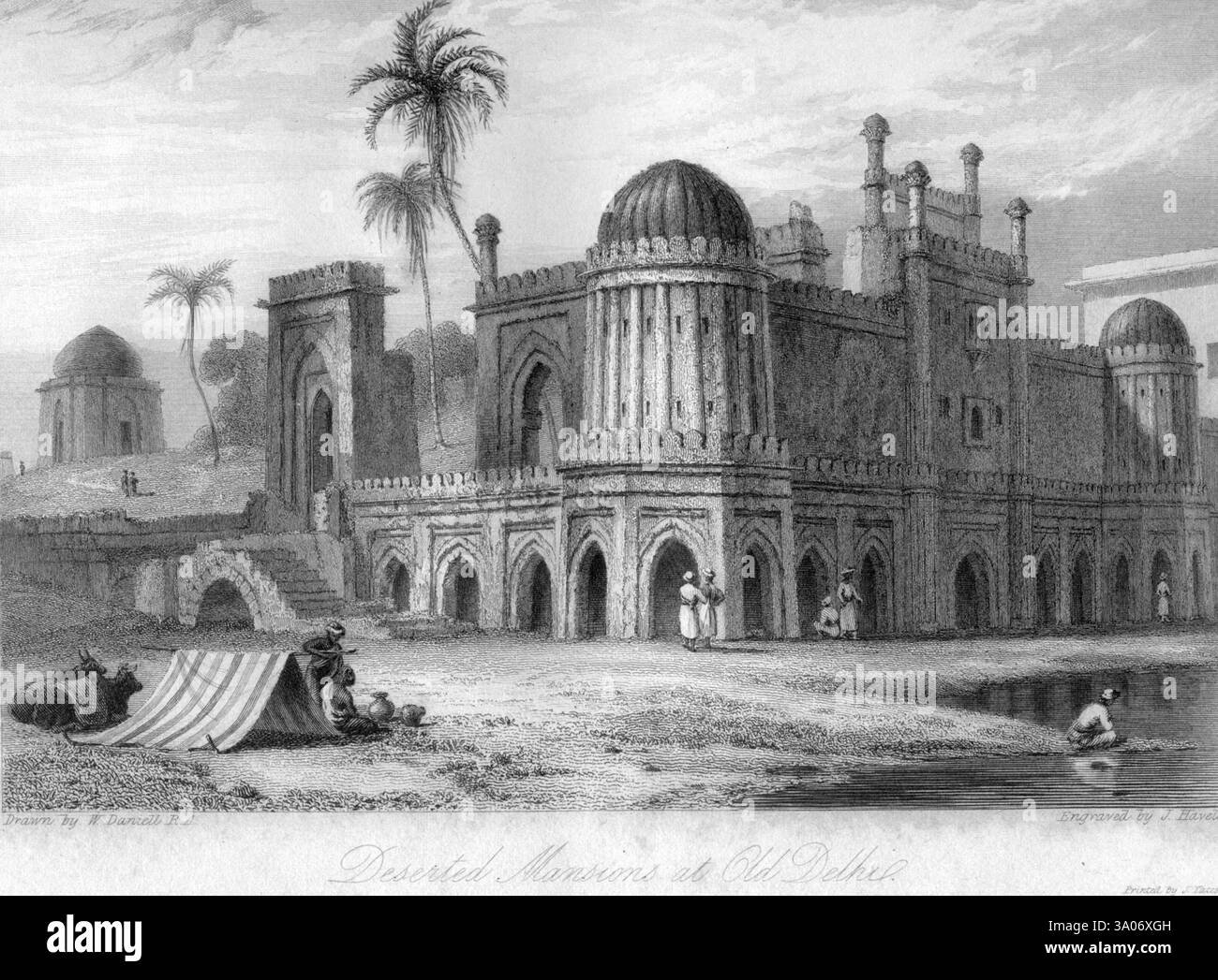 Dimore deserte nella vecchia Delhi, India, Asia Foto Stock