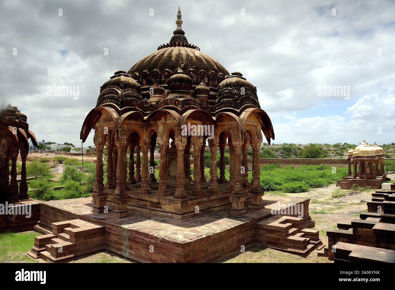Cenotafi di marwar rajput maharaja, Jodhpur, Rajasthan, India, Asia Foto Stock