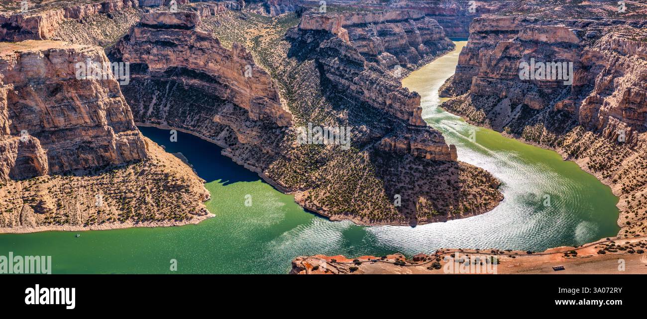 Devil Canyon nell'area ricreativa nazionale di Big Horn, Montana Foto Stock