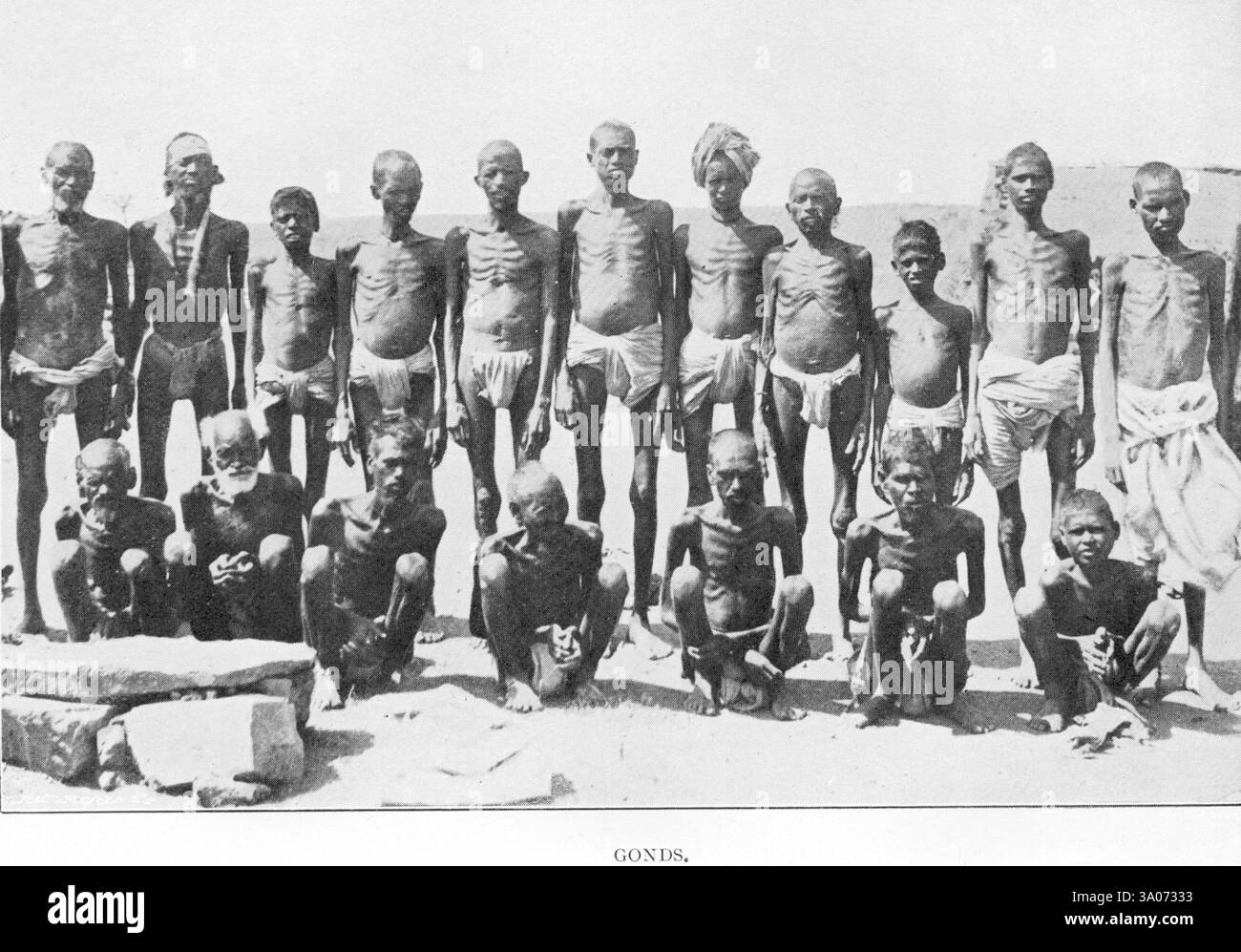 Distretti della carestia, Gonds, India NO MR Foto Stock