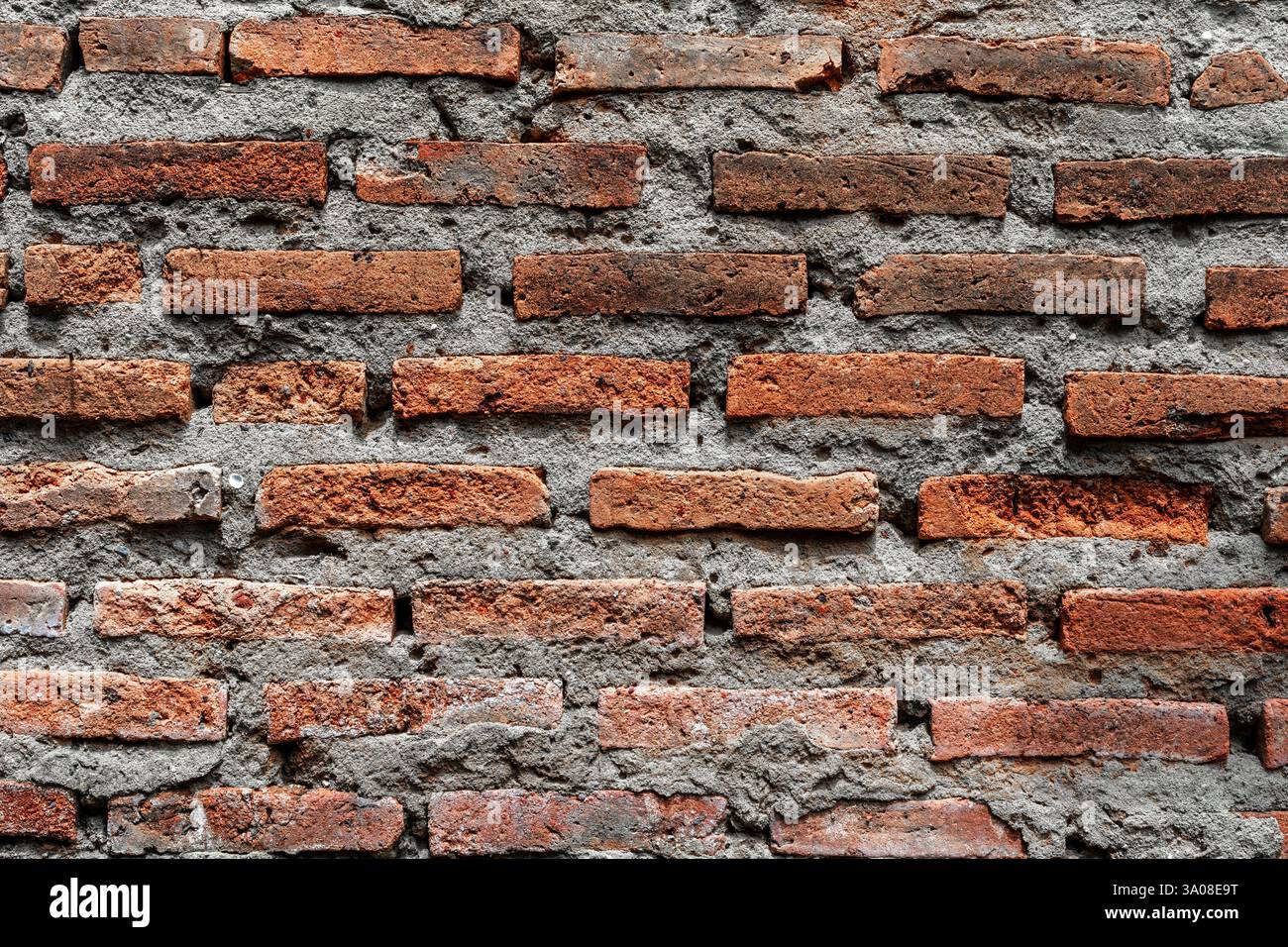 Texture sfondo Red Brick. Sfondo della carta da parati in mattoni Foto Stock