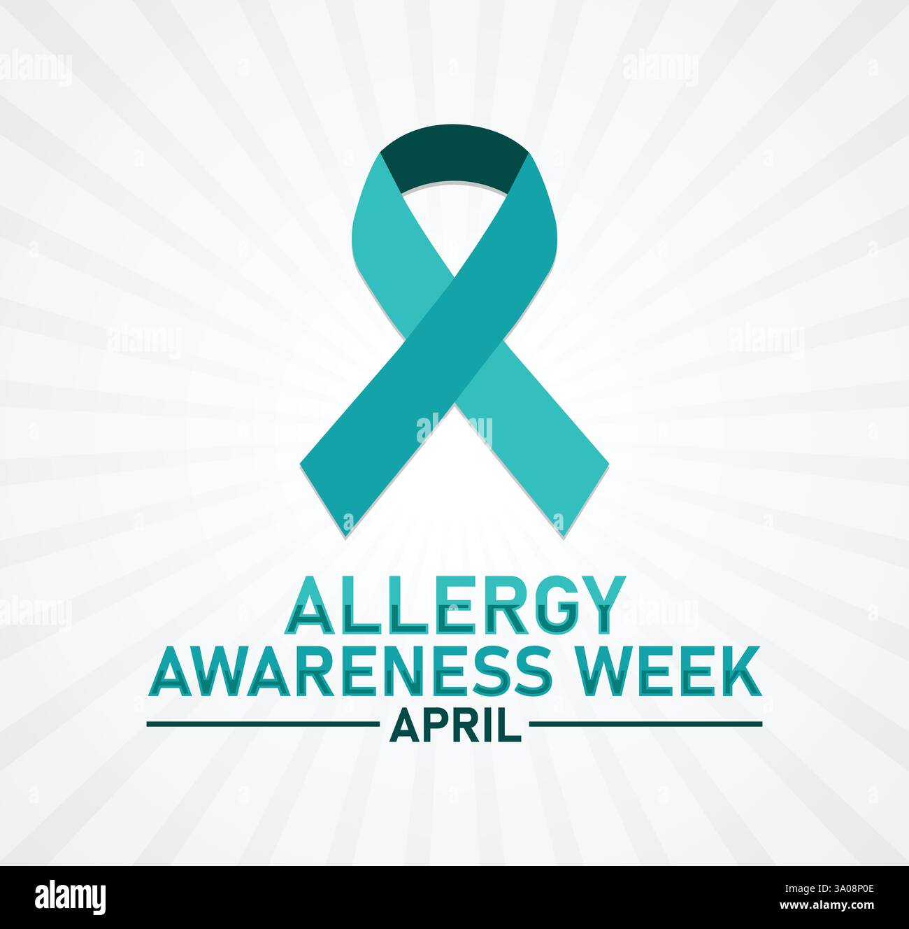 Settimana di sensibilizzazione sulle allergie aprile – diffondere la consapevolezza per la prevenzione e la salute delle allergie Illustrazione Vettoriale