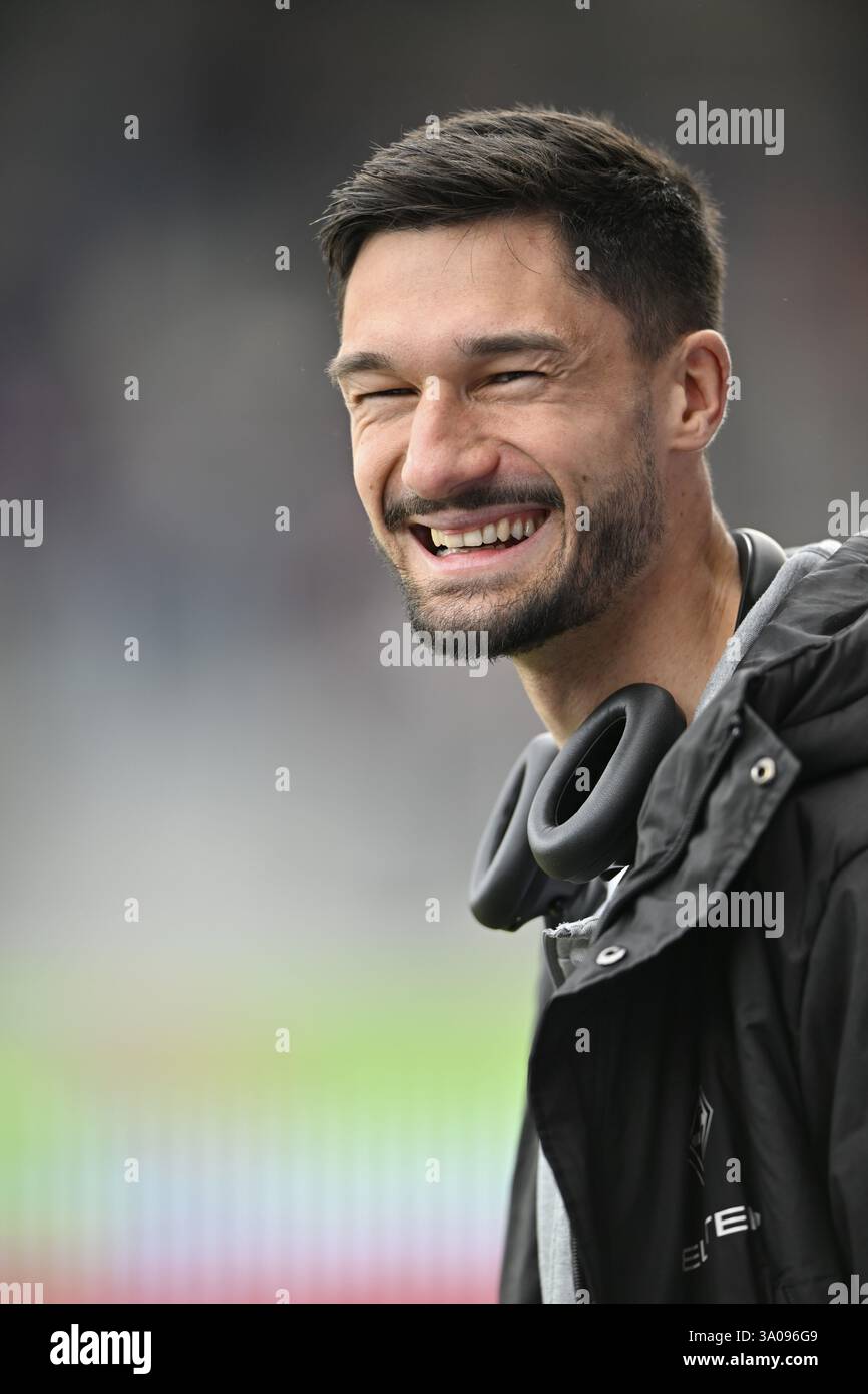 Tim Kleindienst Borussia Moenchengladbach BMG (11) sorride, ride, ritratto Voith-Arena, Heidenheim, Baden-Wuerttemberg, Germania, Europa Foto Stock