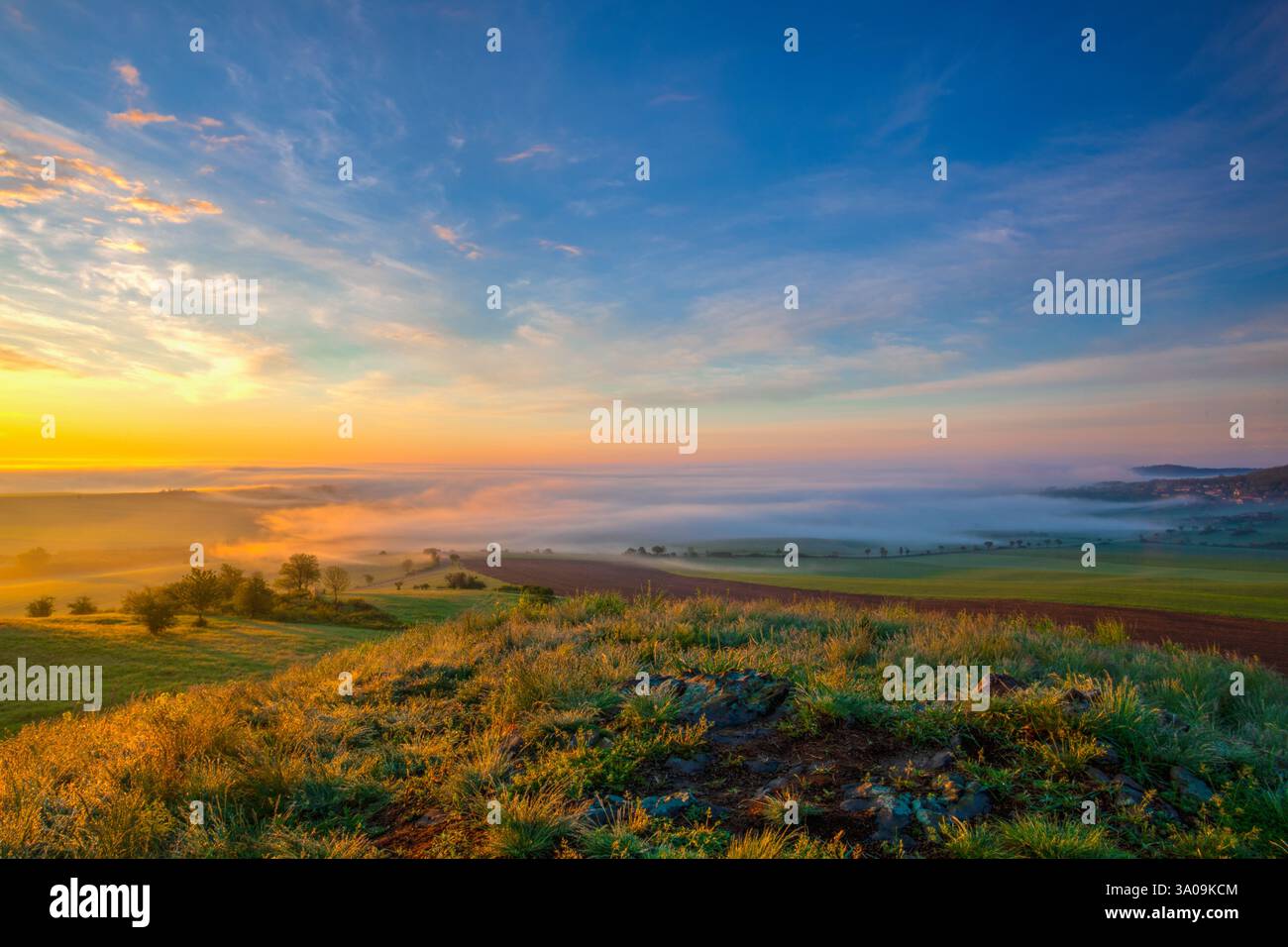 Autunno nelle Highlands della Boemia centrale Foto Stock