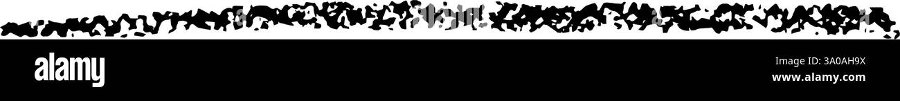 Linea spazzola gesso. Bordo sottolineato gesso testurizzato vettoriale disegnato a mano Illustrazione Vettoriale