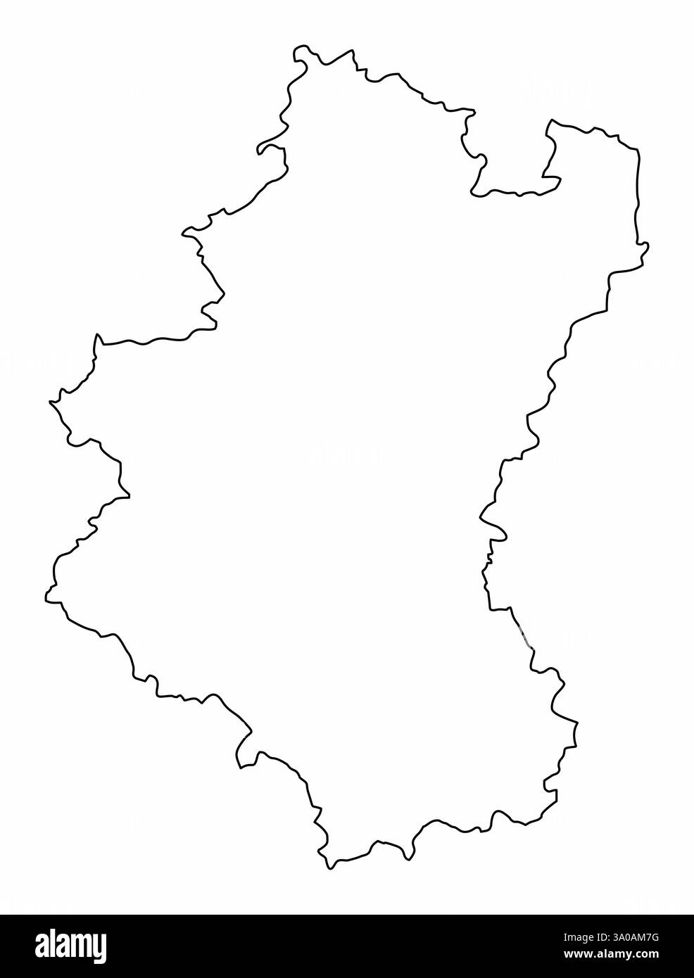 Provincia di Lussemburgo, mappa delineata isolata su sfondo bianco, Belgio Illustrazione Vettoriale