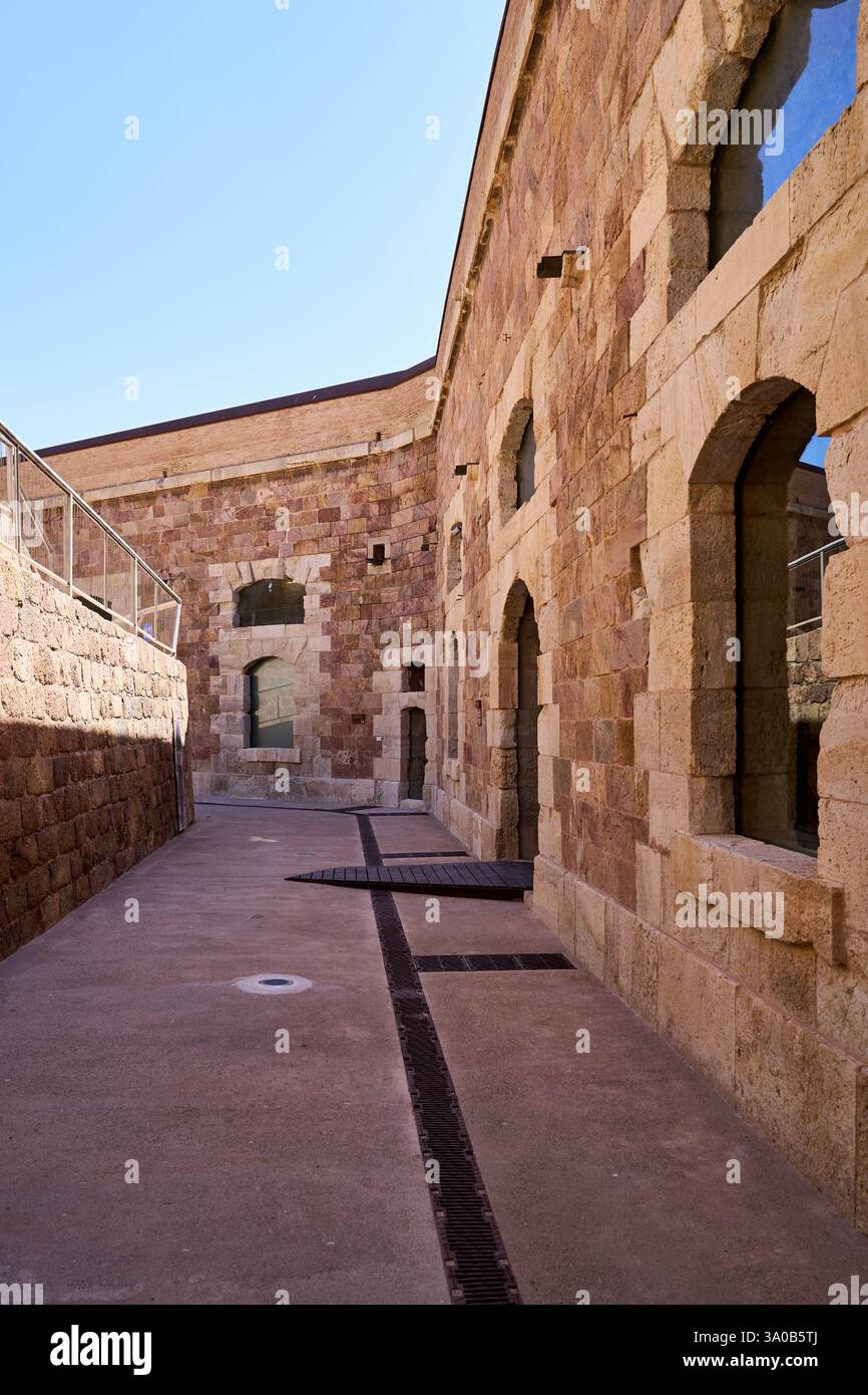 Interno del forte Atalaya a Cartagena, Murcia, Spagna, 2024-07-03 Foto Stock