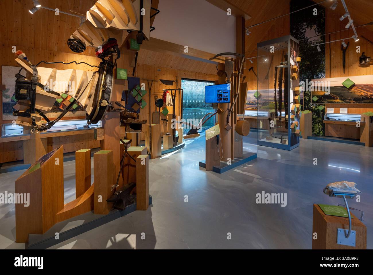 Mostra e galleria al Weald and Downland Living Museum. Febbraio 2025. Foto Stock