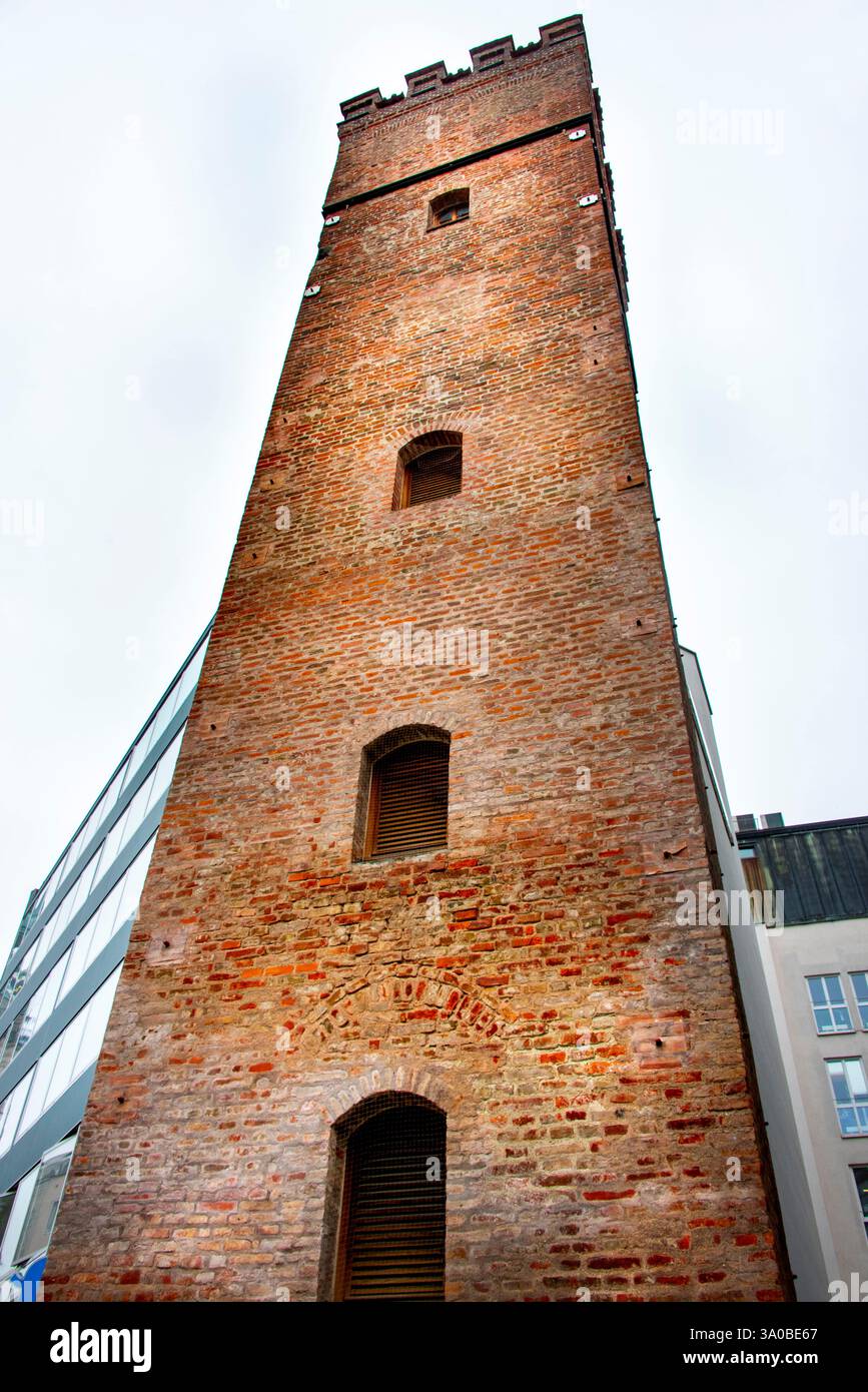 Torre dei leoni a Monaco di Baviera - Germania Foto Stock