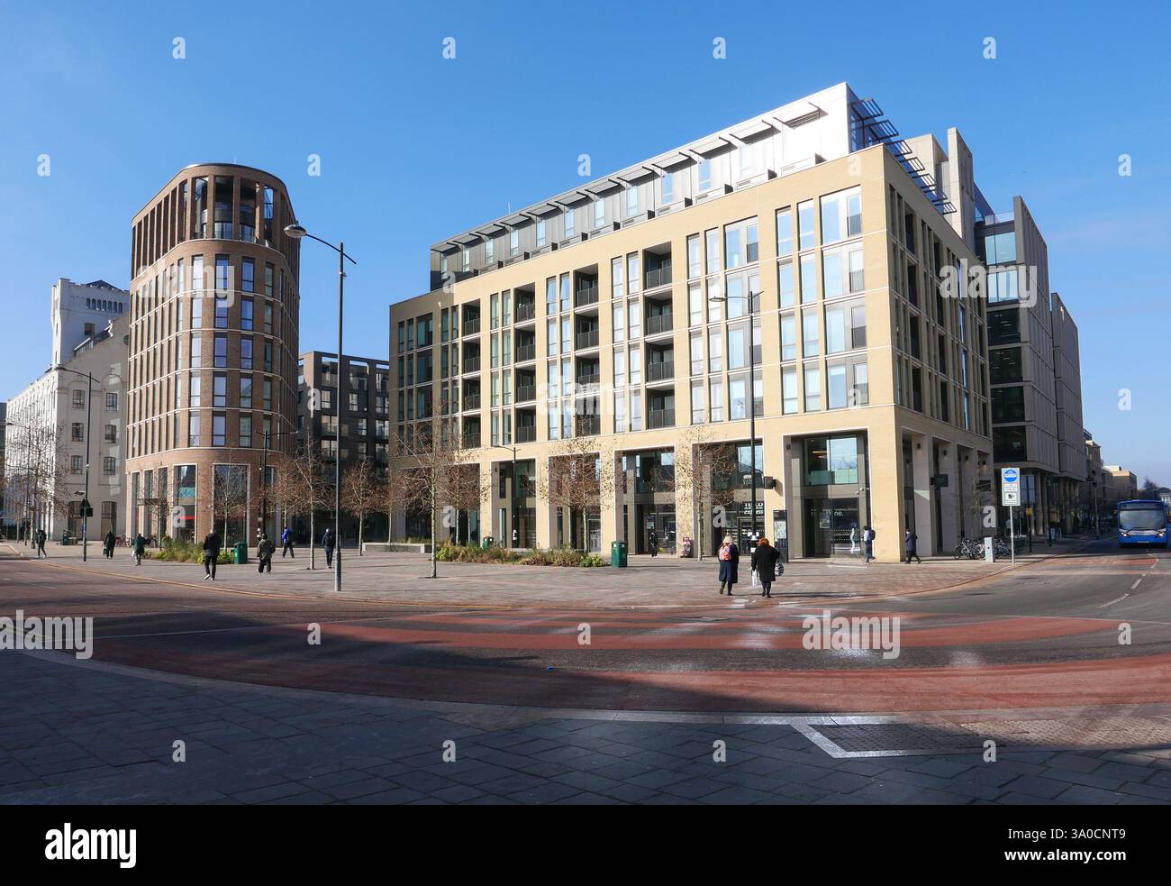 Edifici moderni a Station Place, Cambridge, Inghilterra, Regno Unito Foto Stock
