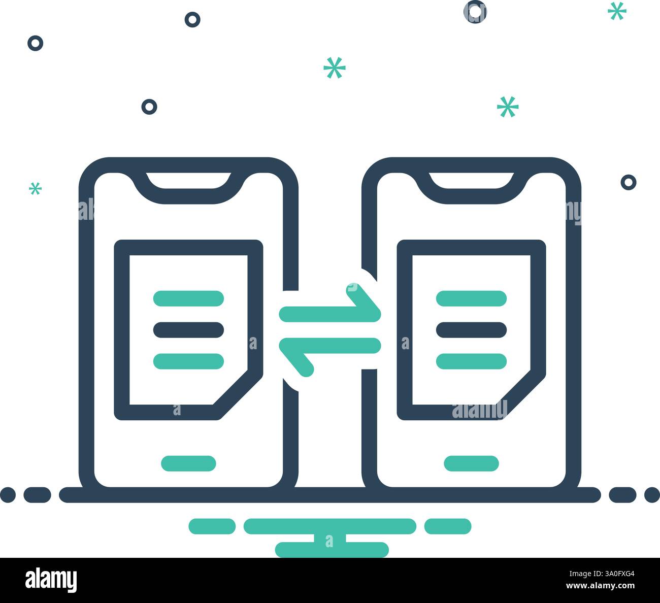 Icona per lo scambio di dati, dati Illustrazione Vettoriale