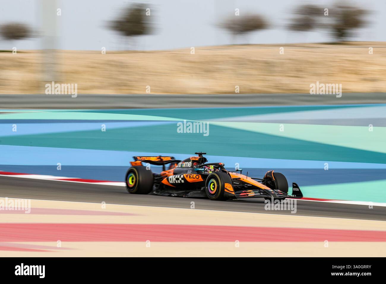 Sakhir, Bahrein. 26-28 febbraio 2025. Campionato del mondo FIA F1 2025. Test pre-stagionale. Oscar Piastri, McLaren. Foto Stock