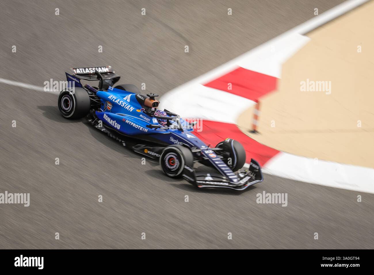 Sakhir, Bahrein. 26-28 febbraio 2025. Campionato del mondo FIA F1 2025. Test pre-stagionale. Alexander Albon, Williams. Foto Stock