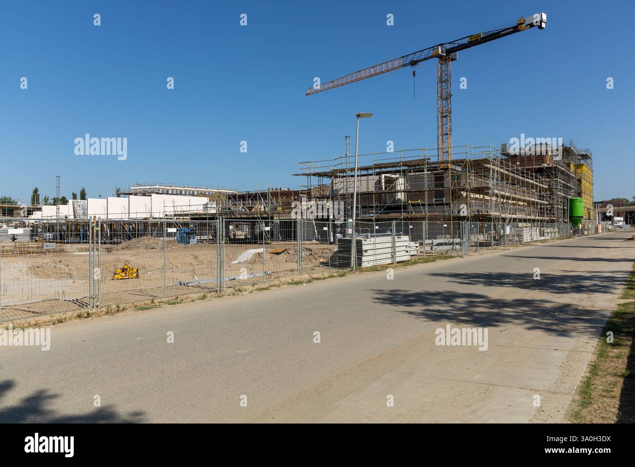 Cantiere nuove case quartiere dei vigneti Leidsche Rijn Utrecht. Nuove case in costruzione olanda. Foto Stock