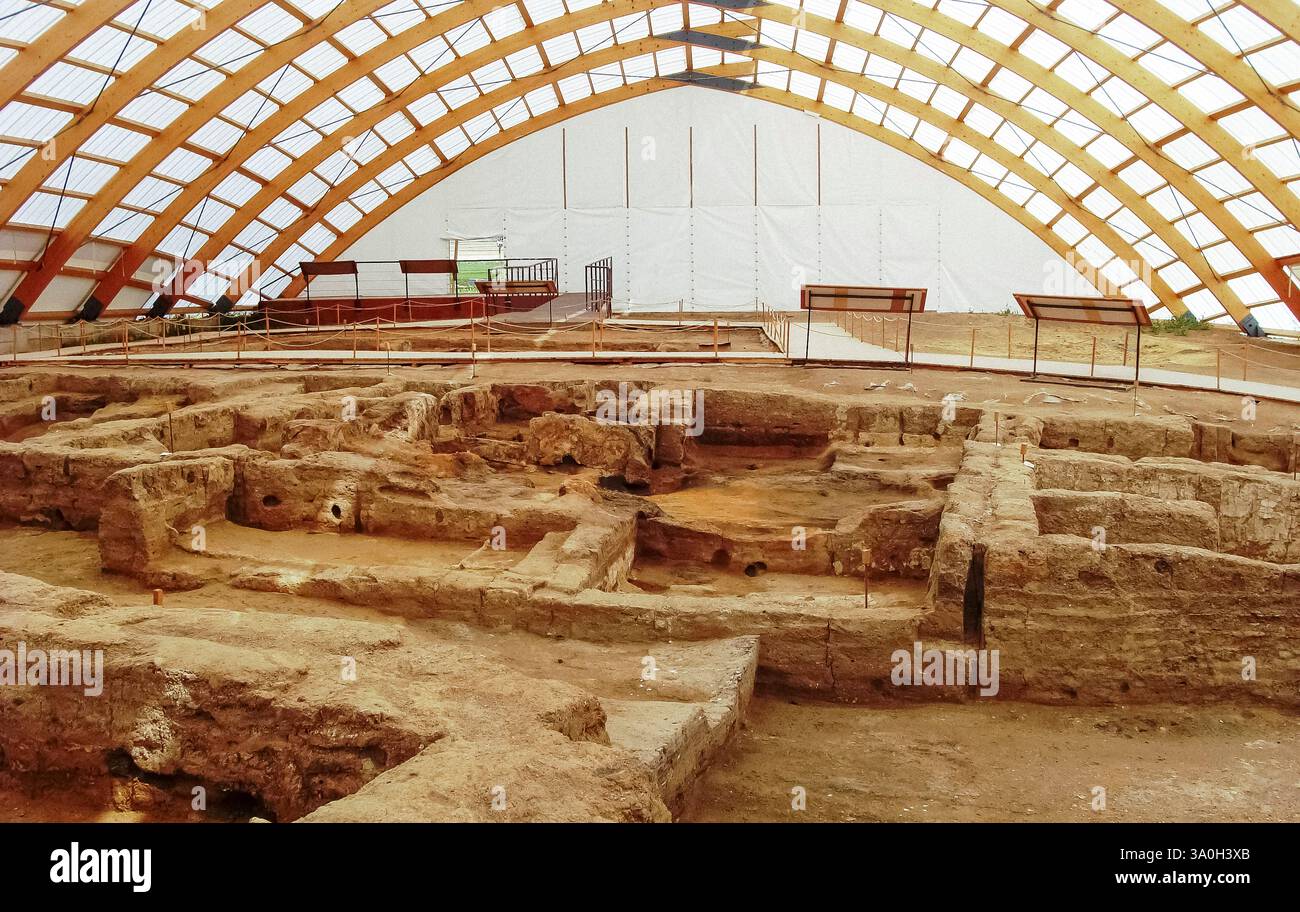 Turchia Çatalhöyük ( Catalcatal Hüyük) sito archeologico neolitico Foto Stock