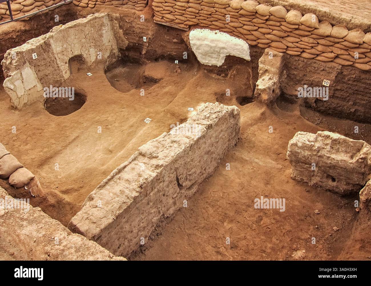 Turchia Çatalhöyük ( Catalcatal Hüyük) sito archeologico neolitico Foto Stock