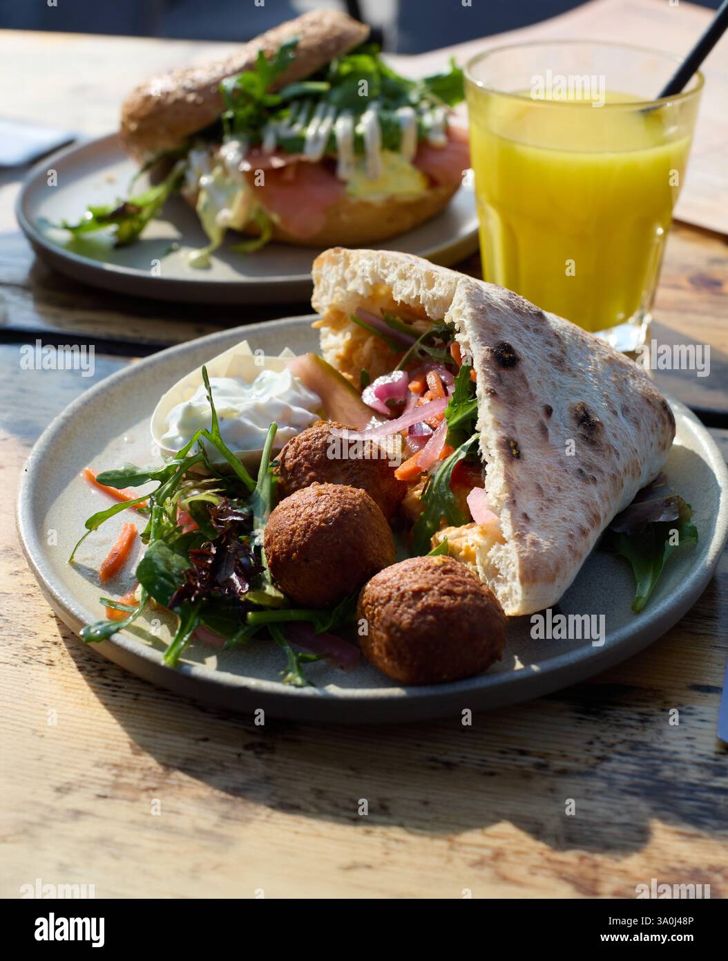 PANINO VEGETARIANO PITA Foto Stock