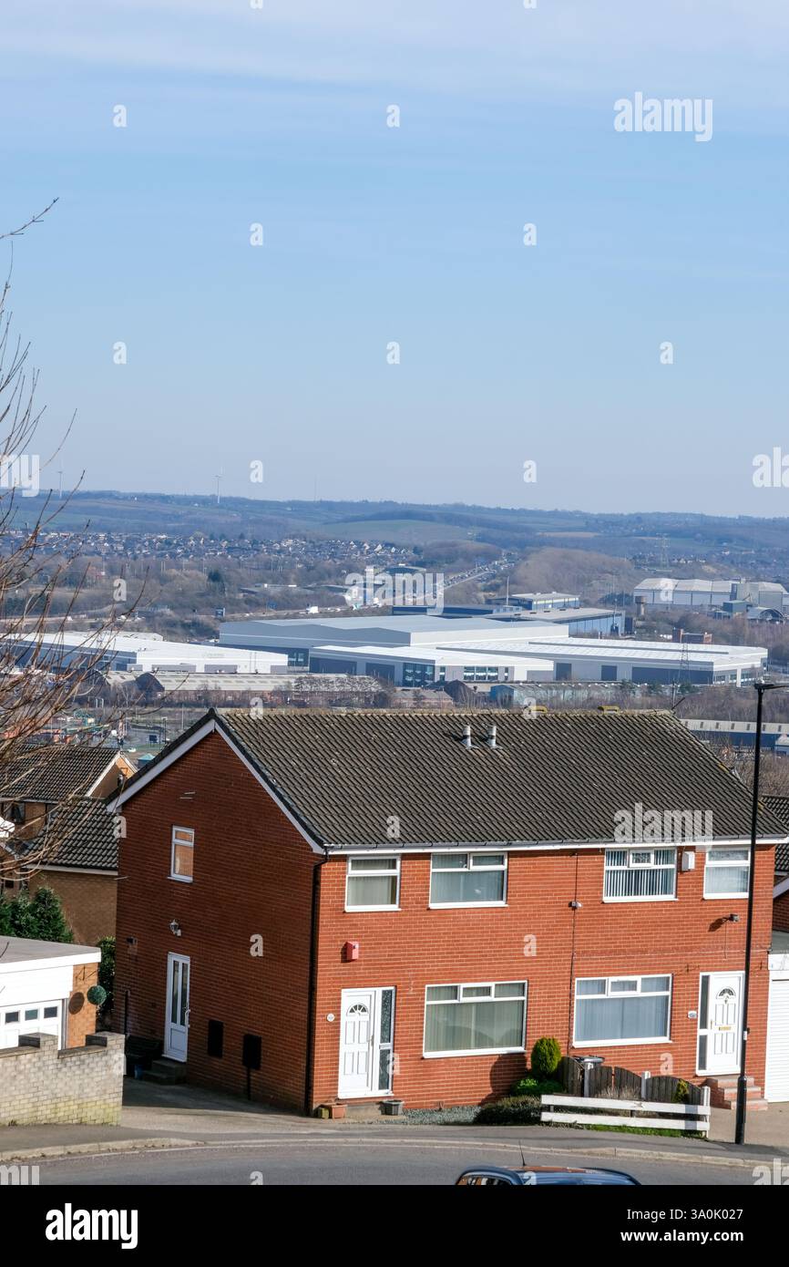Jenkin Road Wincobank Sheffield, famosa per essere stata parte del Tour de France Grand Route Foto Stock