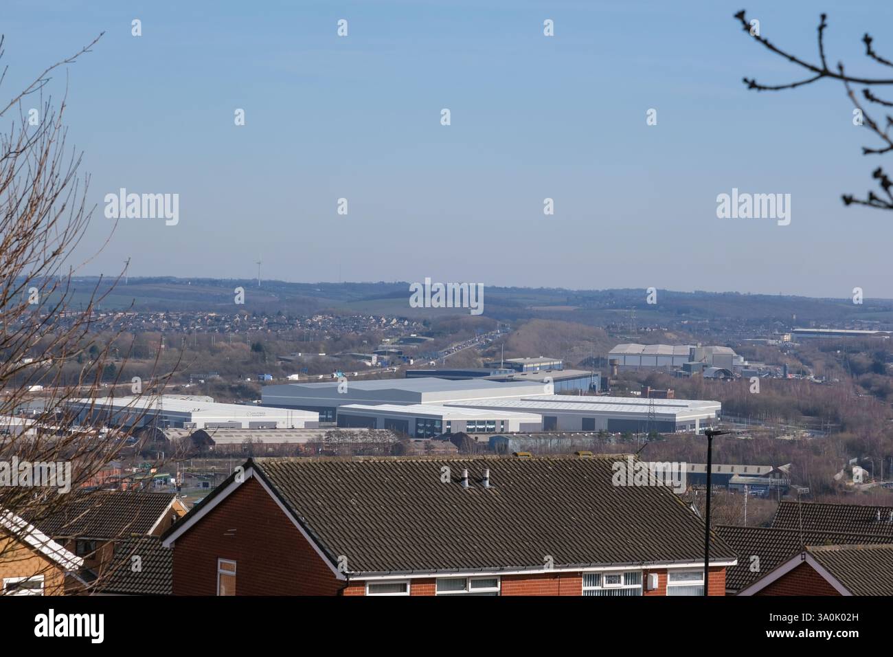 Jenkin Road Wincobank Sheffield, famosa per essere stata parte del Tour de France Grand Route Foto Stock