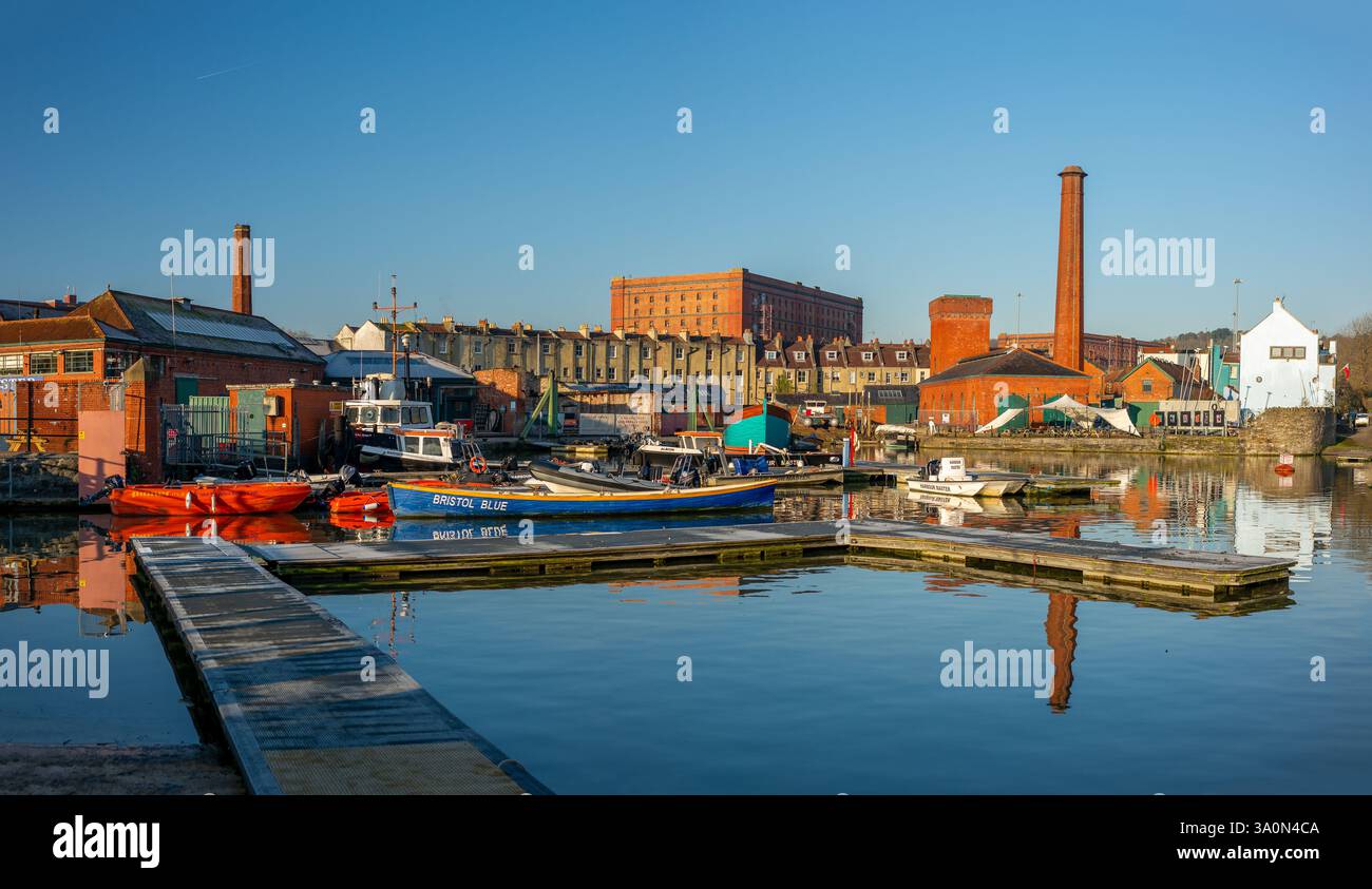 Underfall nel porto di Bristol, Regno Unito Foto Stock