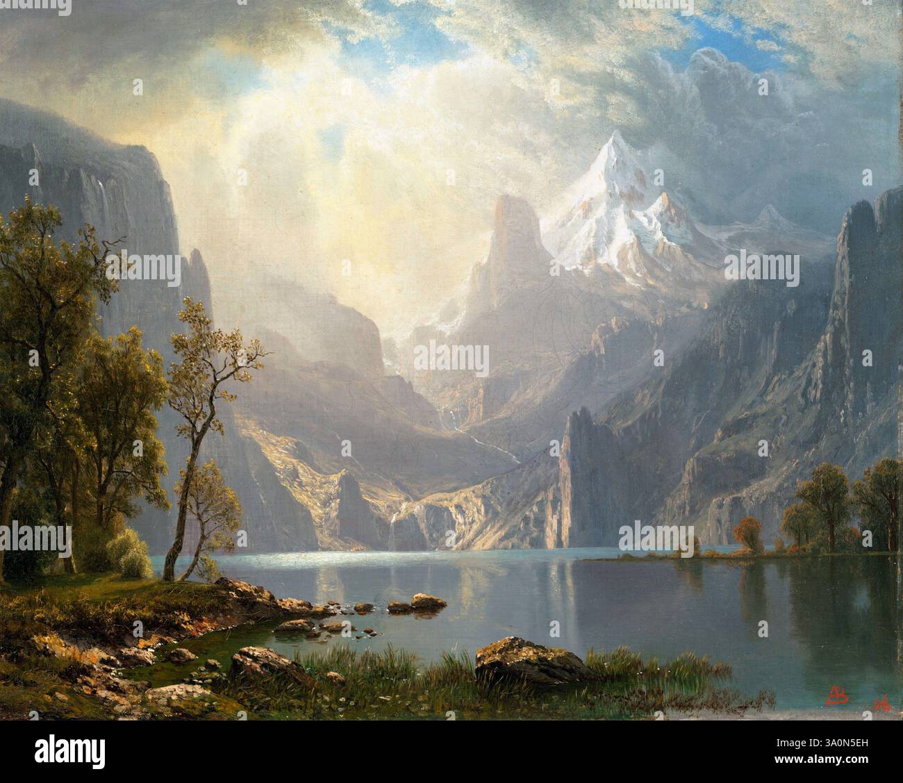 Nel Sierras / Lago Tahoe - Albert Bierstadt, 1868 Foto Stock