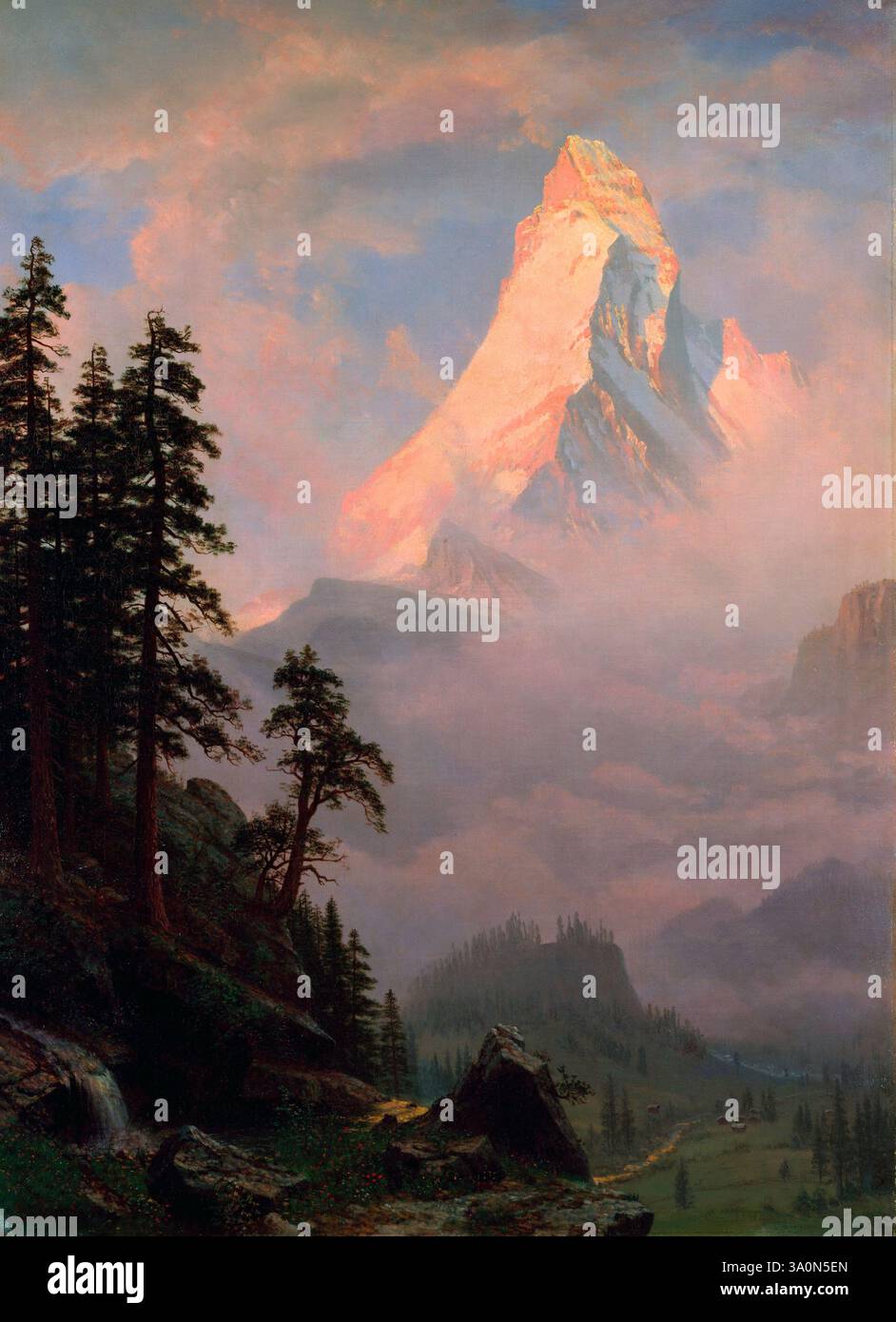 Alba sul Cervino - Albert Bierstadt, dopo il 1875 Foto Stock