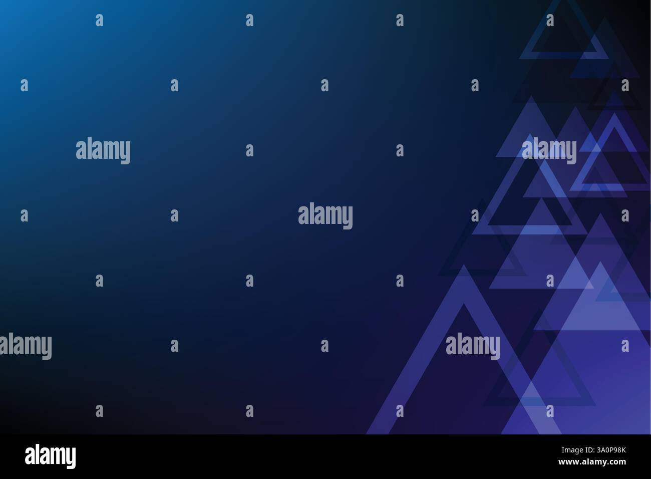Sfondo con tecnologia a colori blu a forma di triangolo astratto. Tecnologia concettuale Illustrazione Vettoriale
