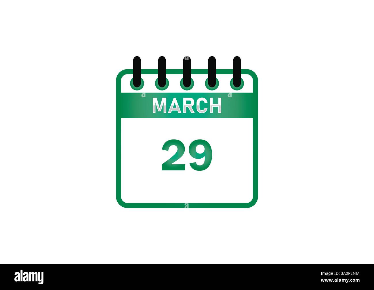 Data calendario marzo 29: Festività, eventi, fatti e osservanze Illustrazione Vettoriale