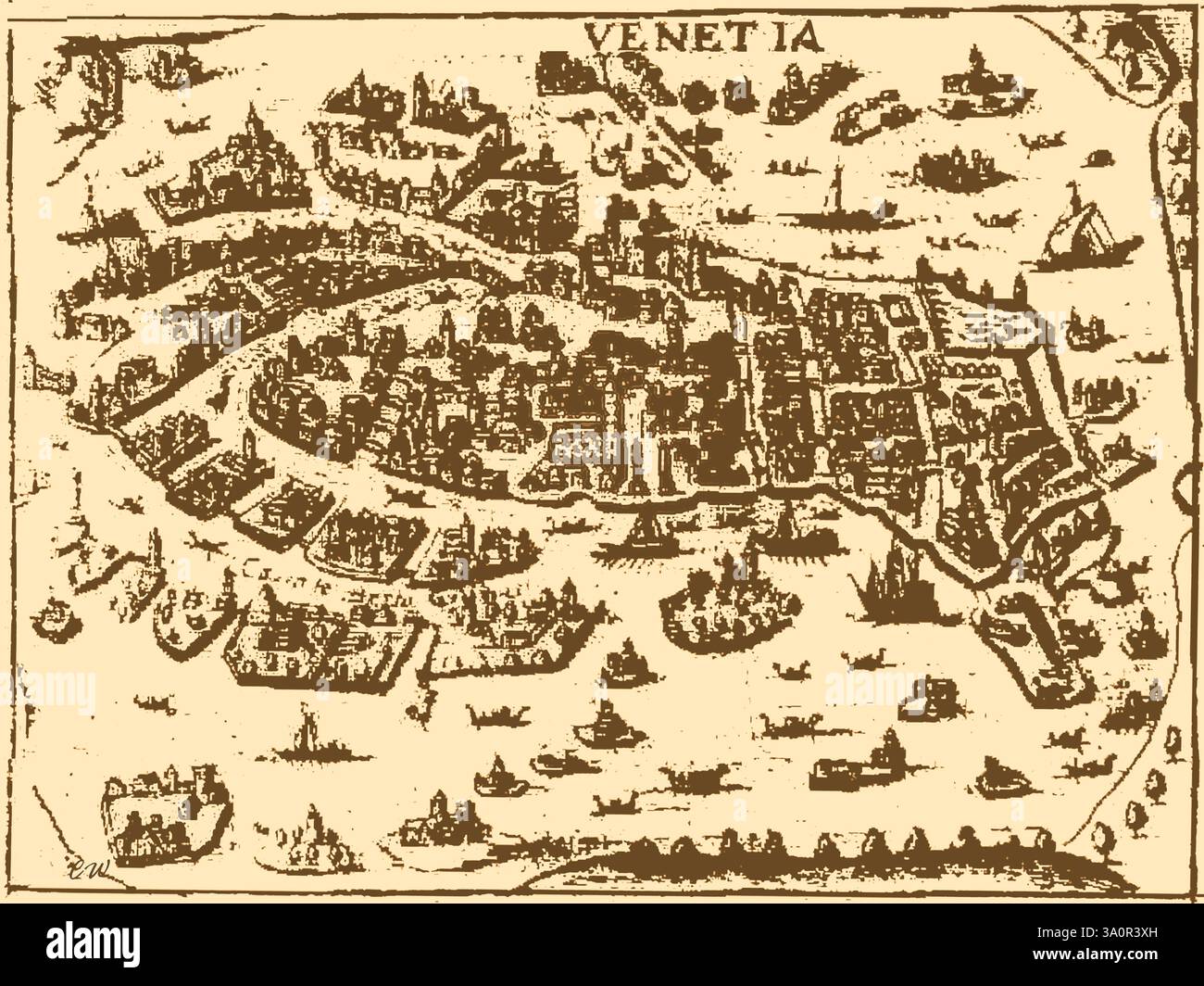 Mappa di Venezia come era circa 1660 - - - - - Mappa di Venezia com' era intorno al 1660 - - - - Mapa de Venecia tal como era alrededor de 1660 - - - Kaart van Venetië zoals het er rond 1660 uitzag - - - - - - Karte von Venedig, wie es um 1660 aussah ----Χάρτης της Βενετίας όπως ήταν περίπου το 1660 ----Карта Венеции, какой она была около 1660 года ---- Foto Stock