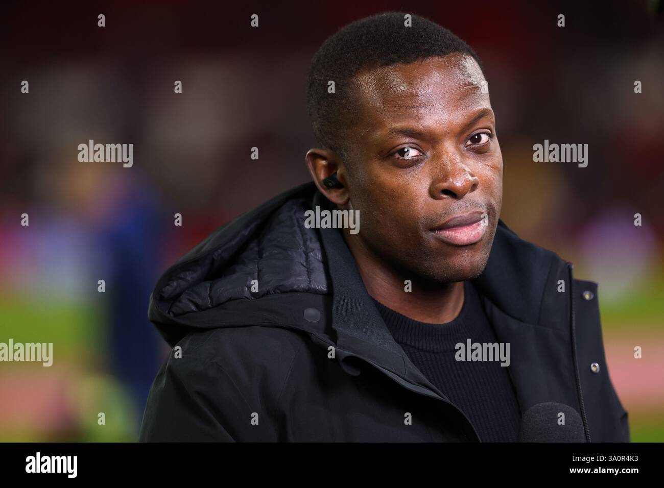 ESPN Pundit e l'ex giocatore del Manchester City, Nedum Onuoha - Nottingham Forest V Ipswich Town, il quinto turno della Coppa degli Emirati, City Ground, Nottingham, Regno Unito - 3 marzo 2025 solo uso editoriale - si applicano restrizioni DataCo Foto Stock