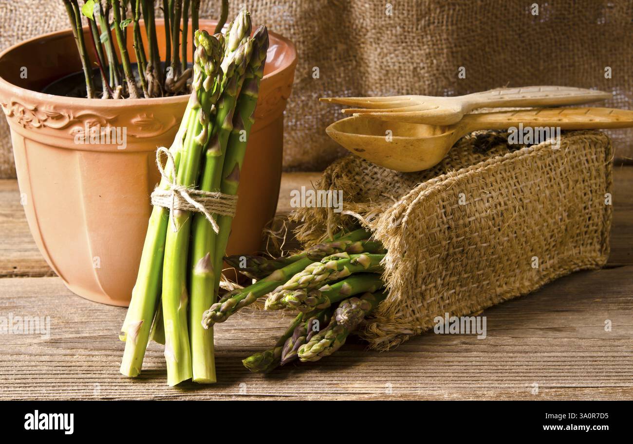 Asparagi verdi Foto Stock